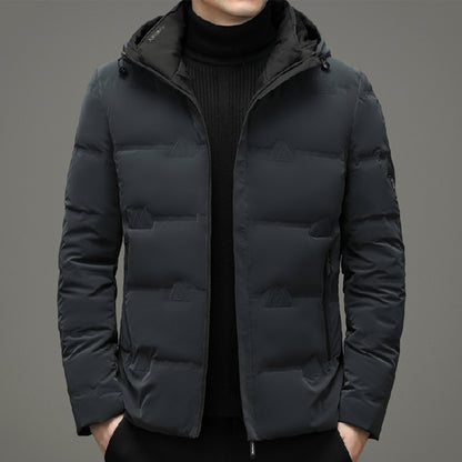 Warmth White Duck Down Chic Hooded Down Jacket