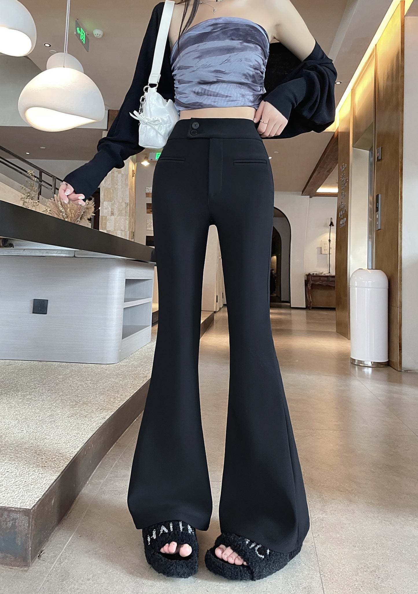 Flared Leg Trouser