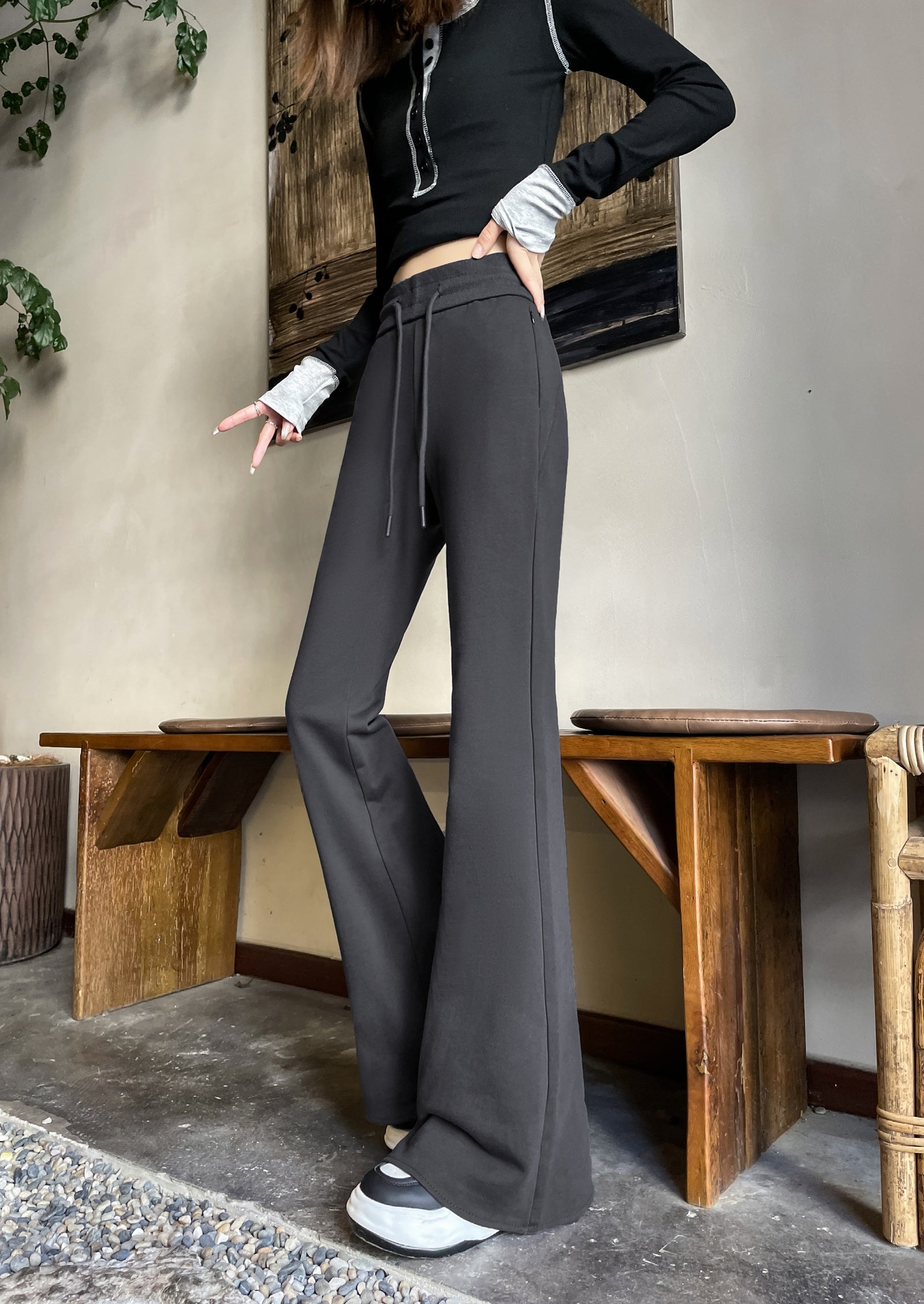 Flared-leg Pants