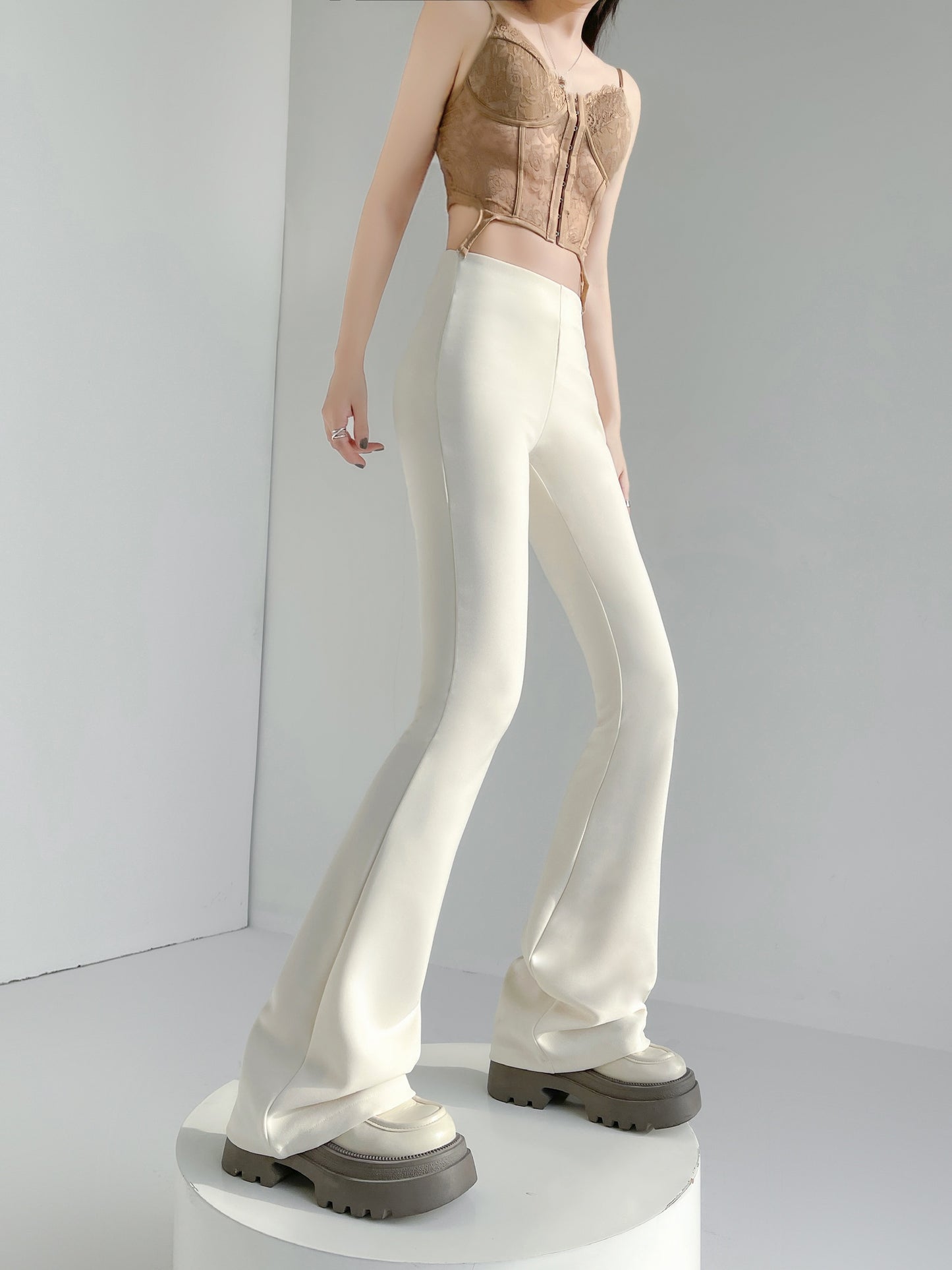 Flared-leg Pants