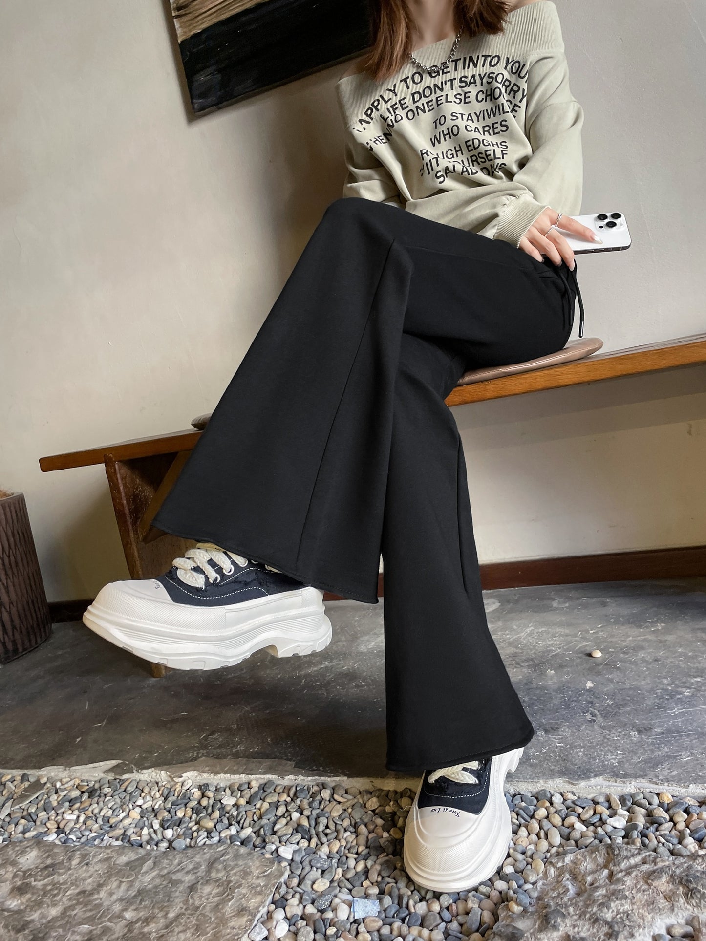 Flared Leg Trouser