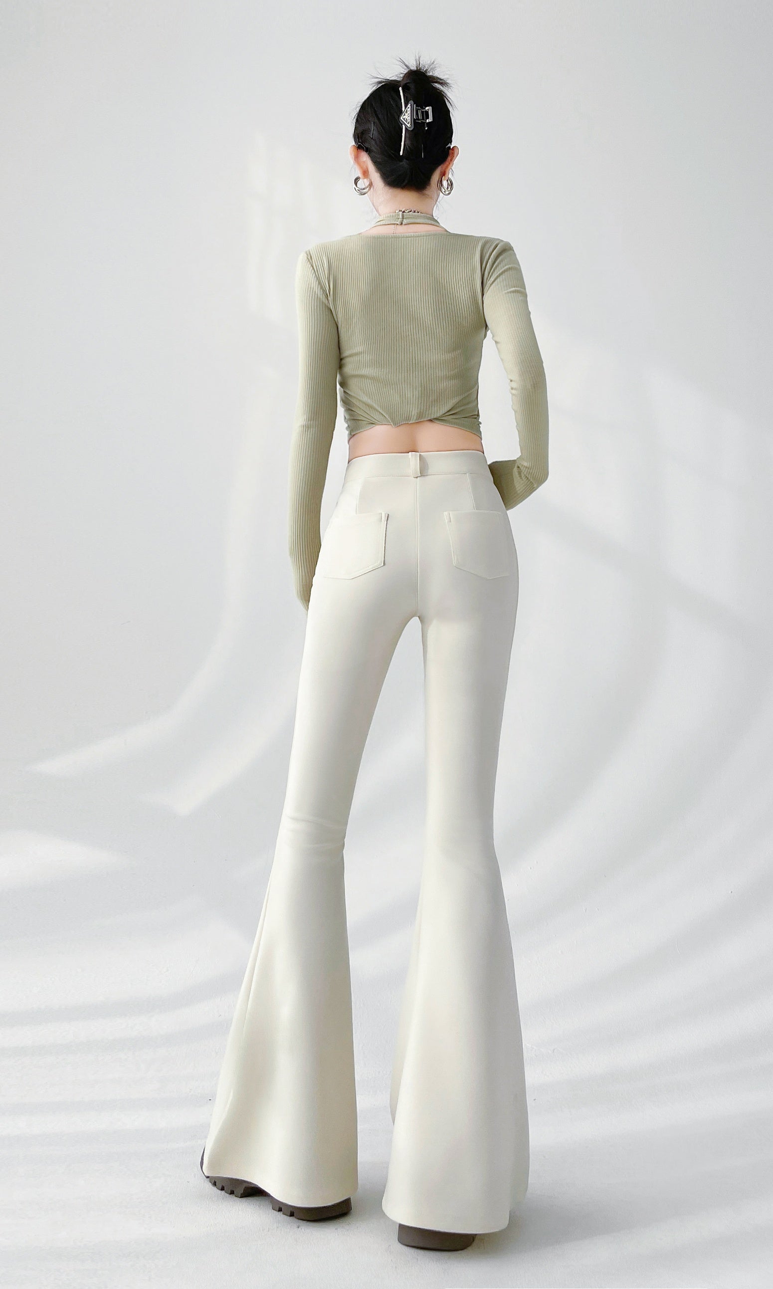 Flared-leg Trousers