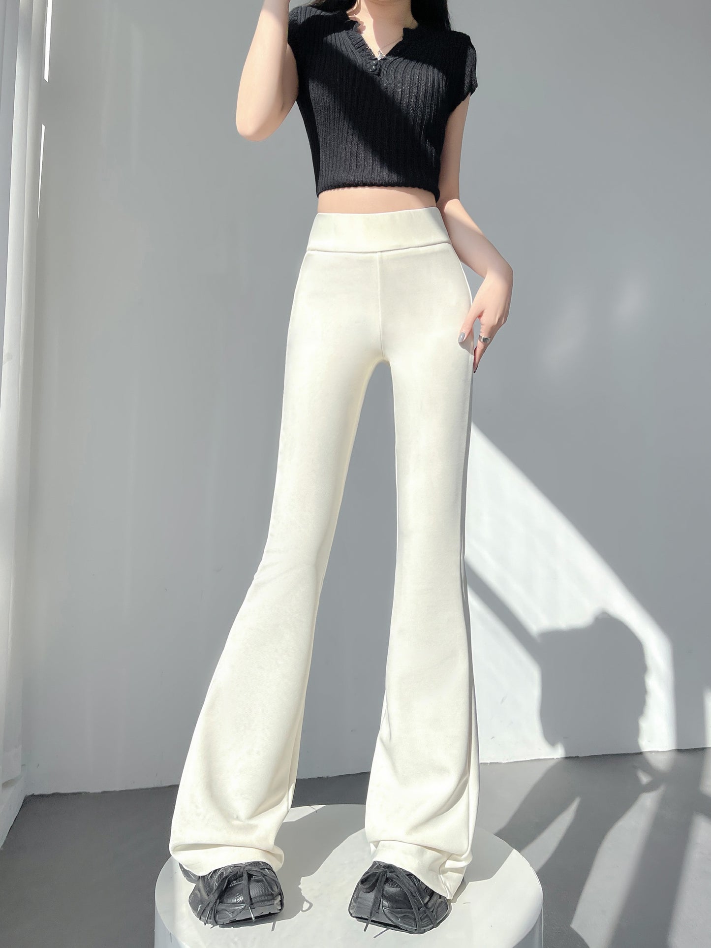 Flared Leg Trousers