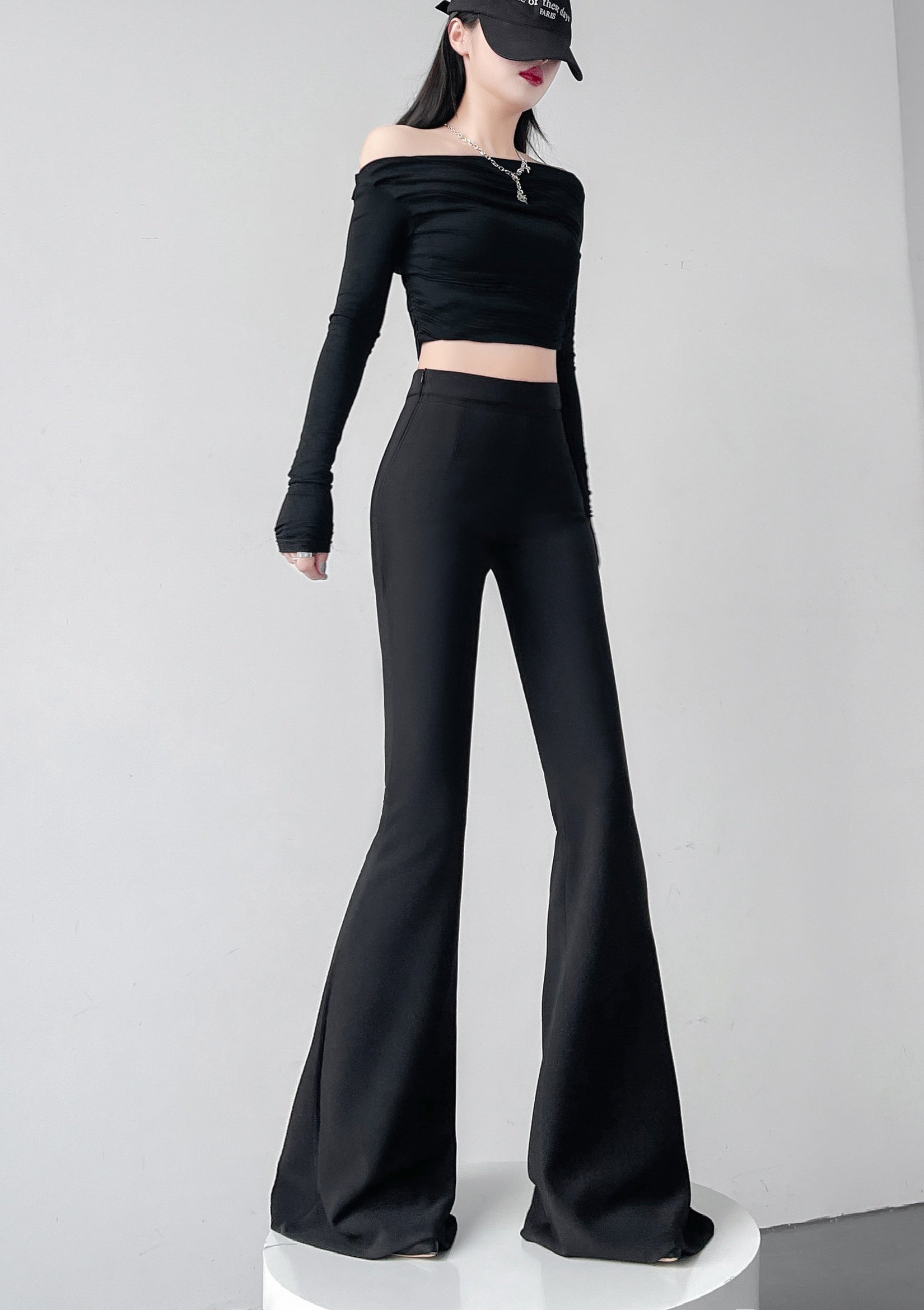 Flared Leg Trousers