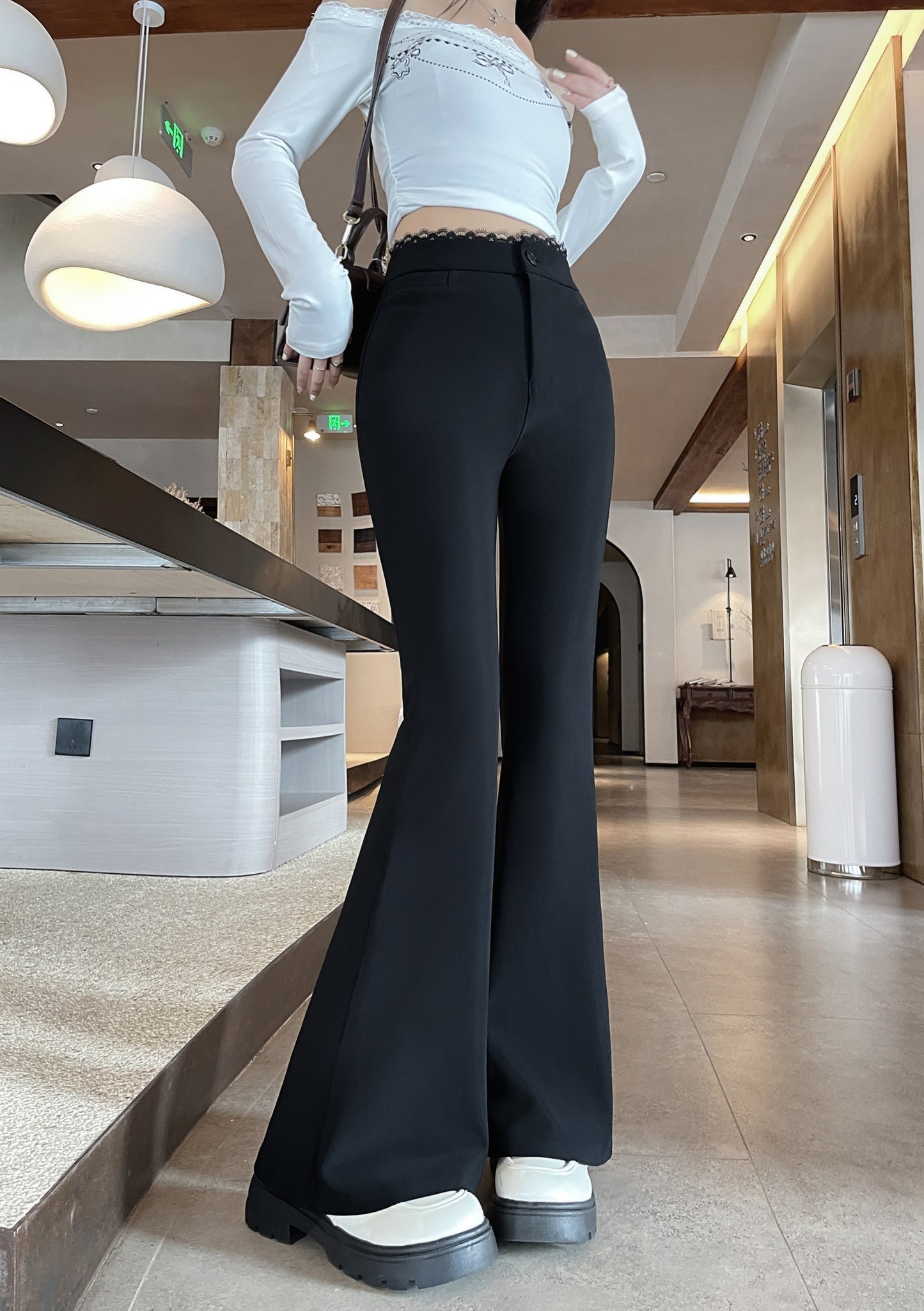 Flared-leg Trousers