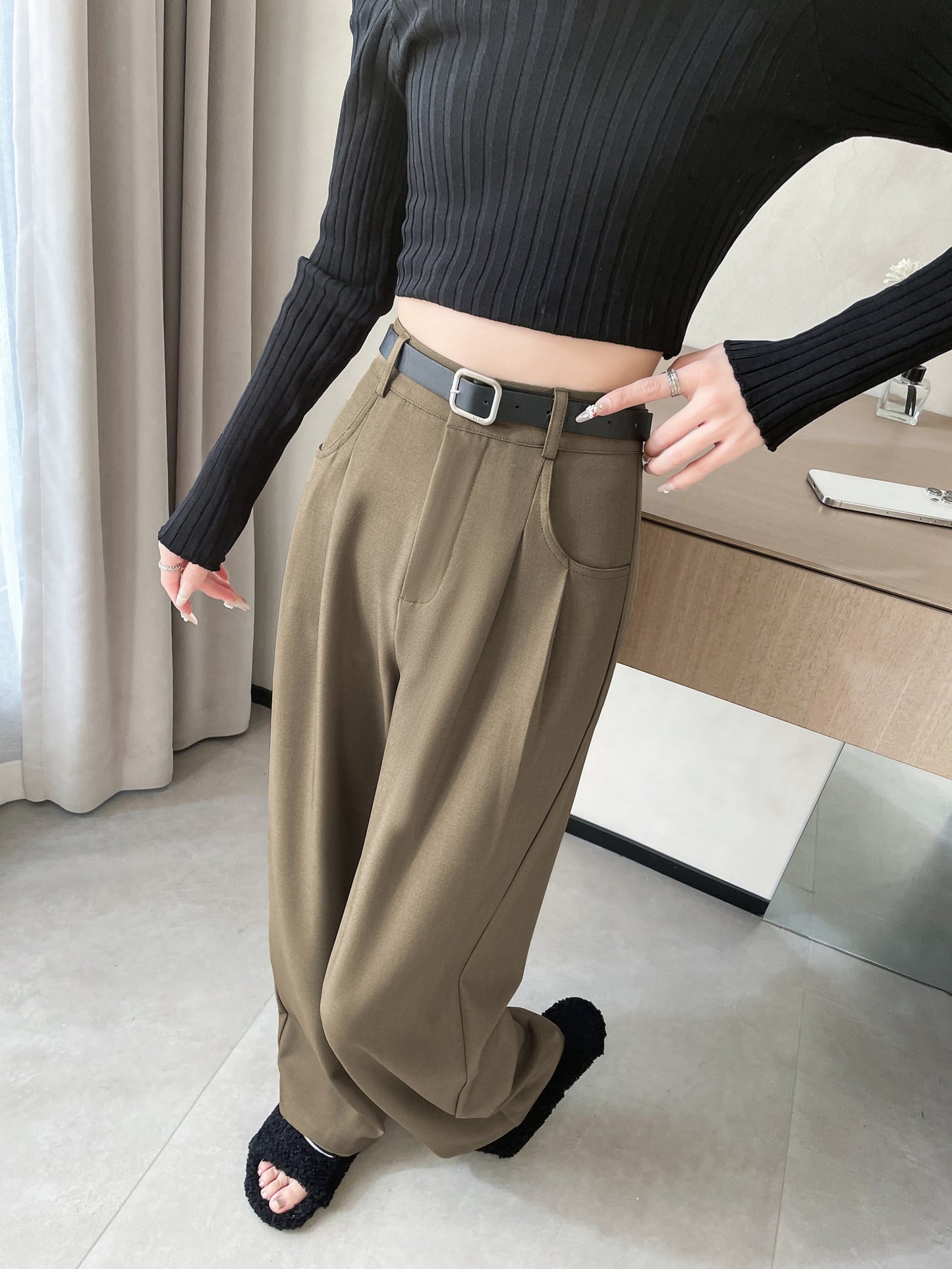 Pleated Pants