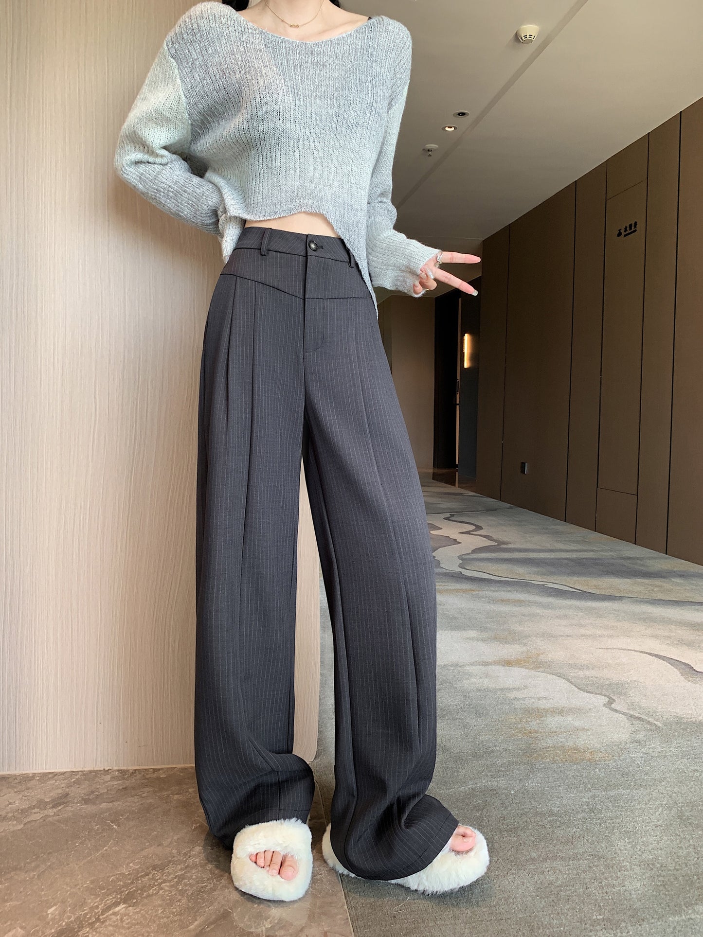 Straight-leg Trousers