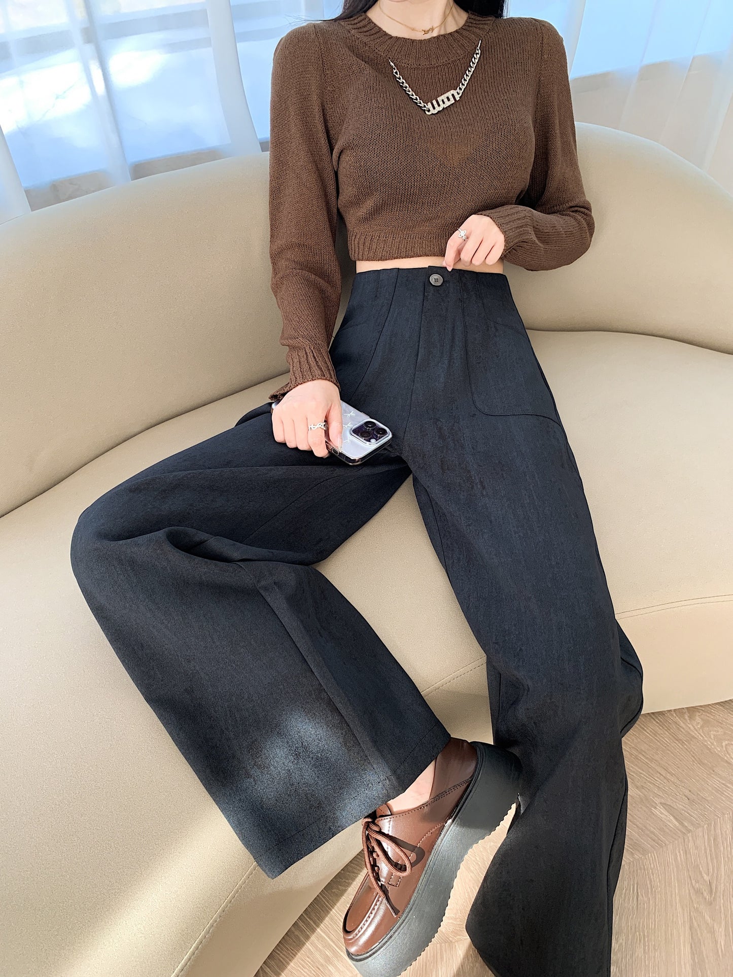 Straight-leg Trousers