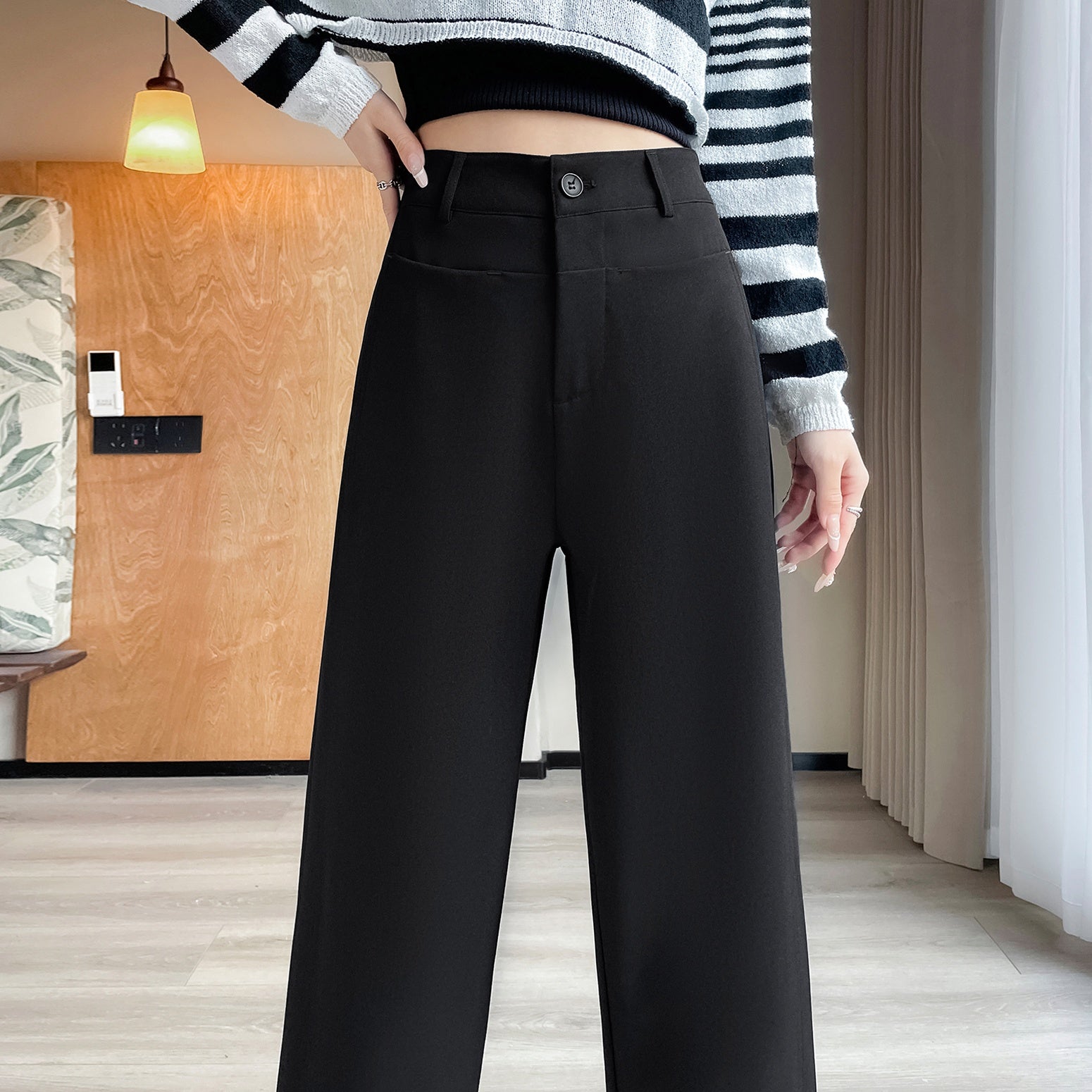 Straight-leg Trousers