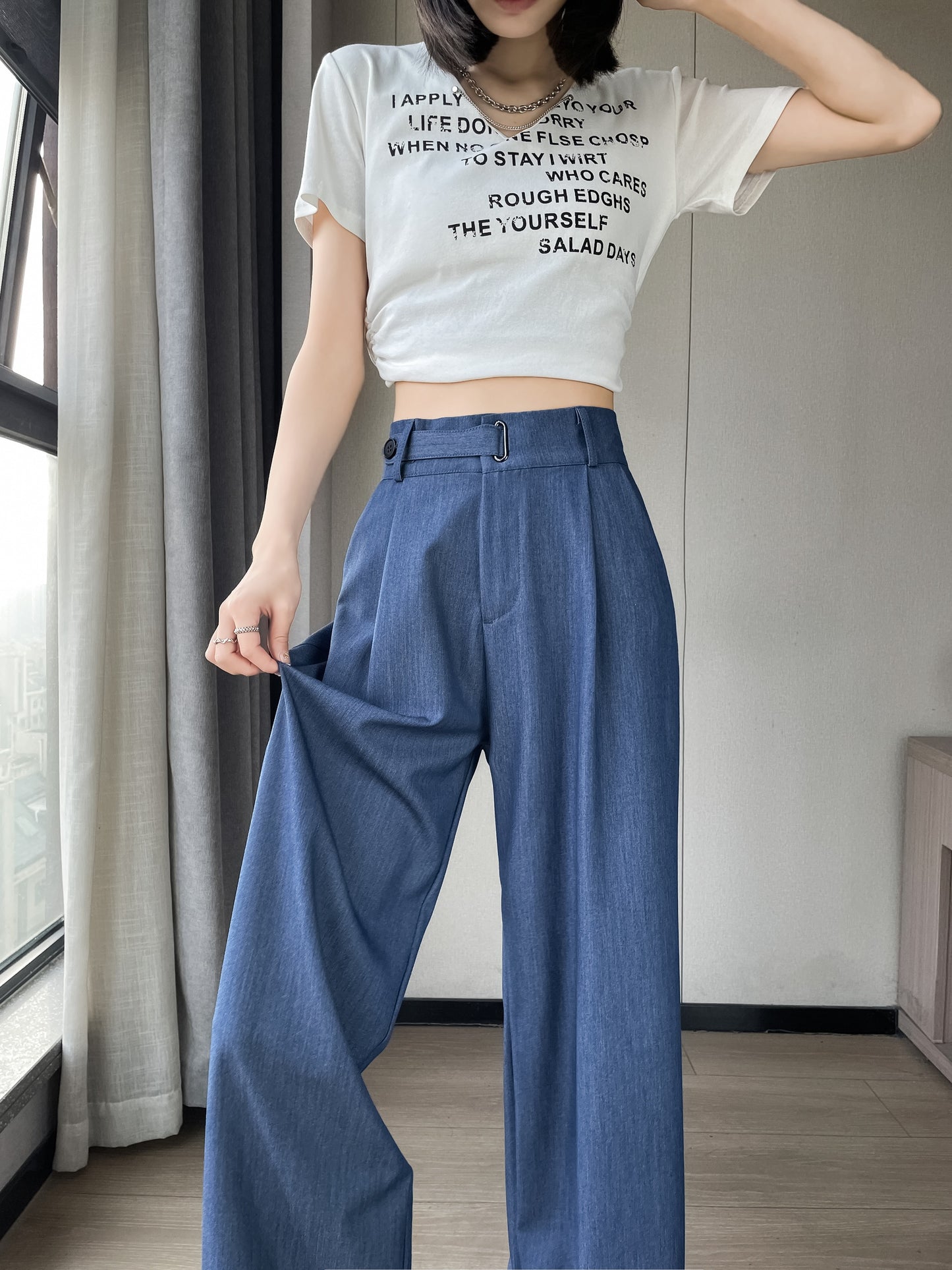 Straight-leg Trousers