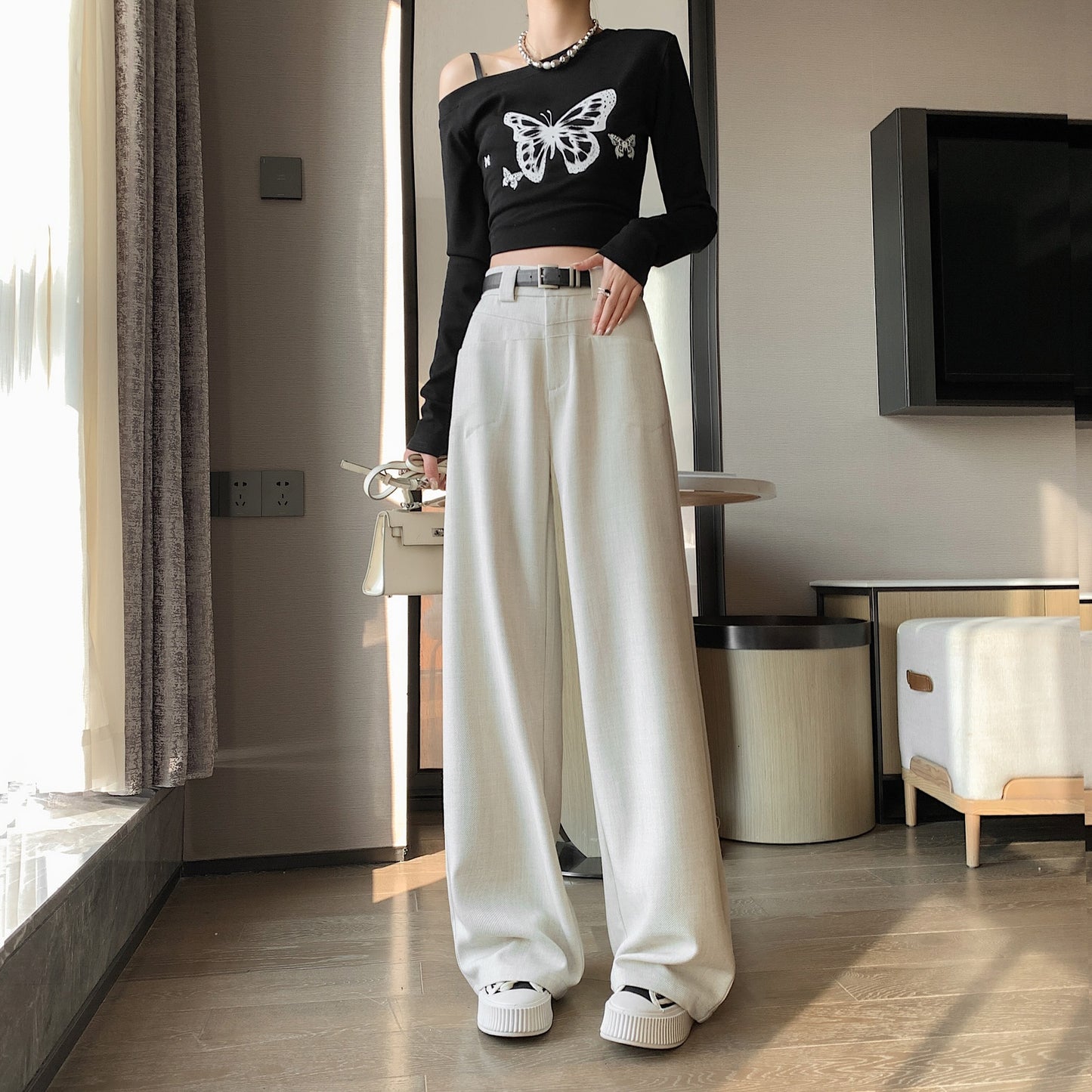 Straight-leg Trousers