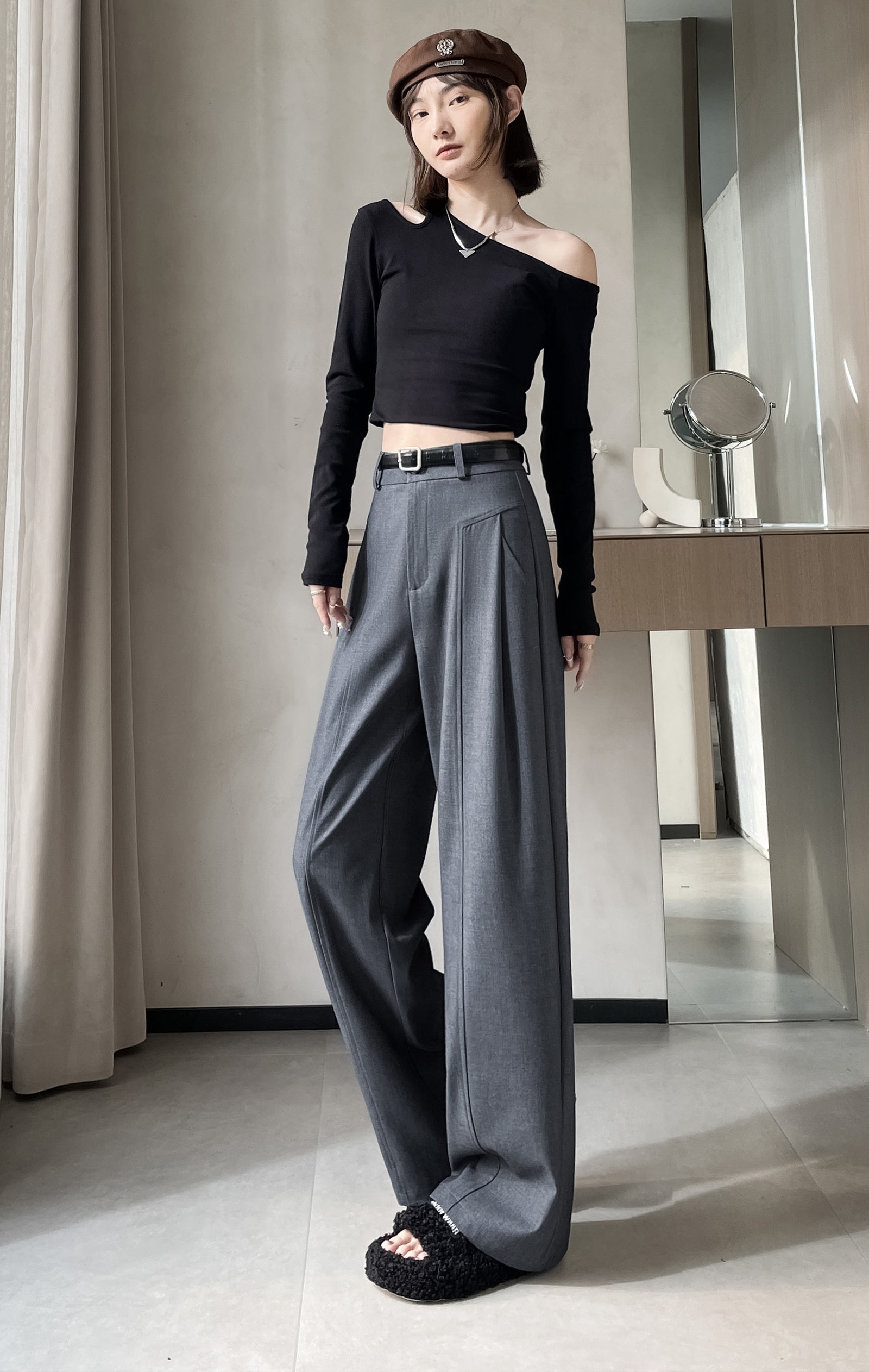 Straight Leg Trousers