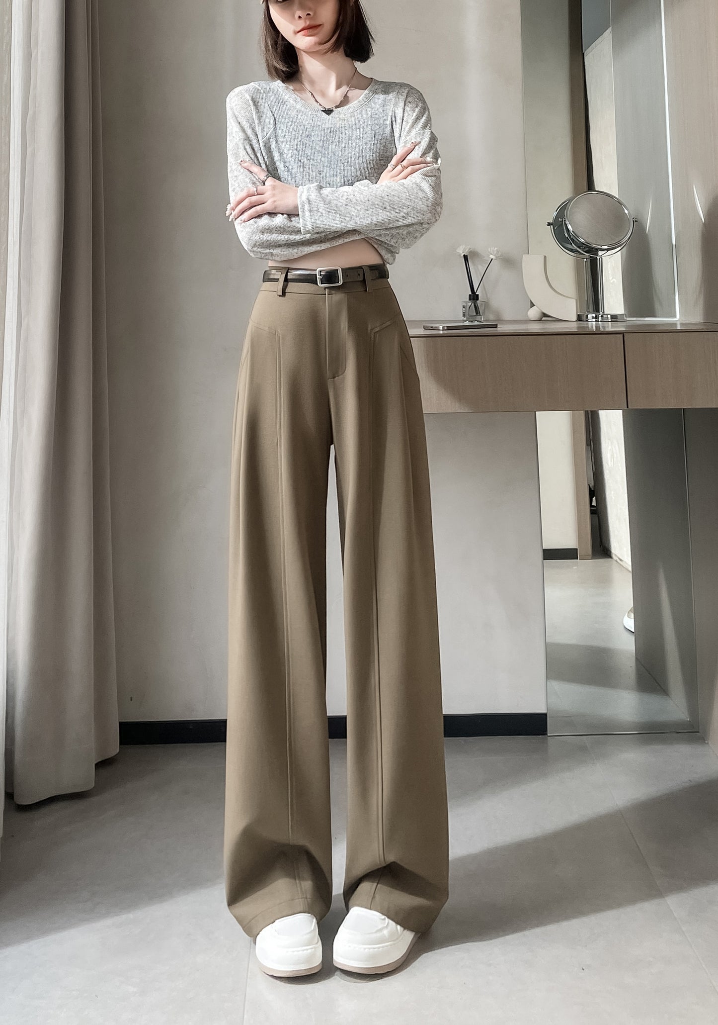 Straight-leg Trousers