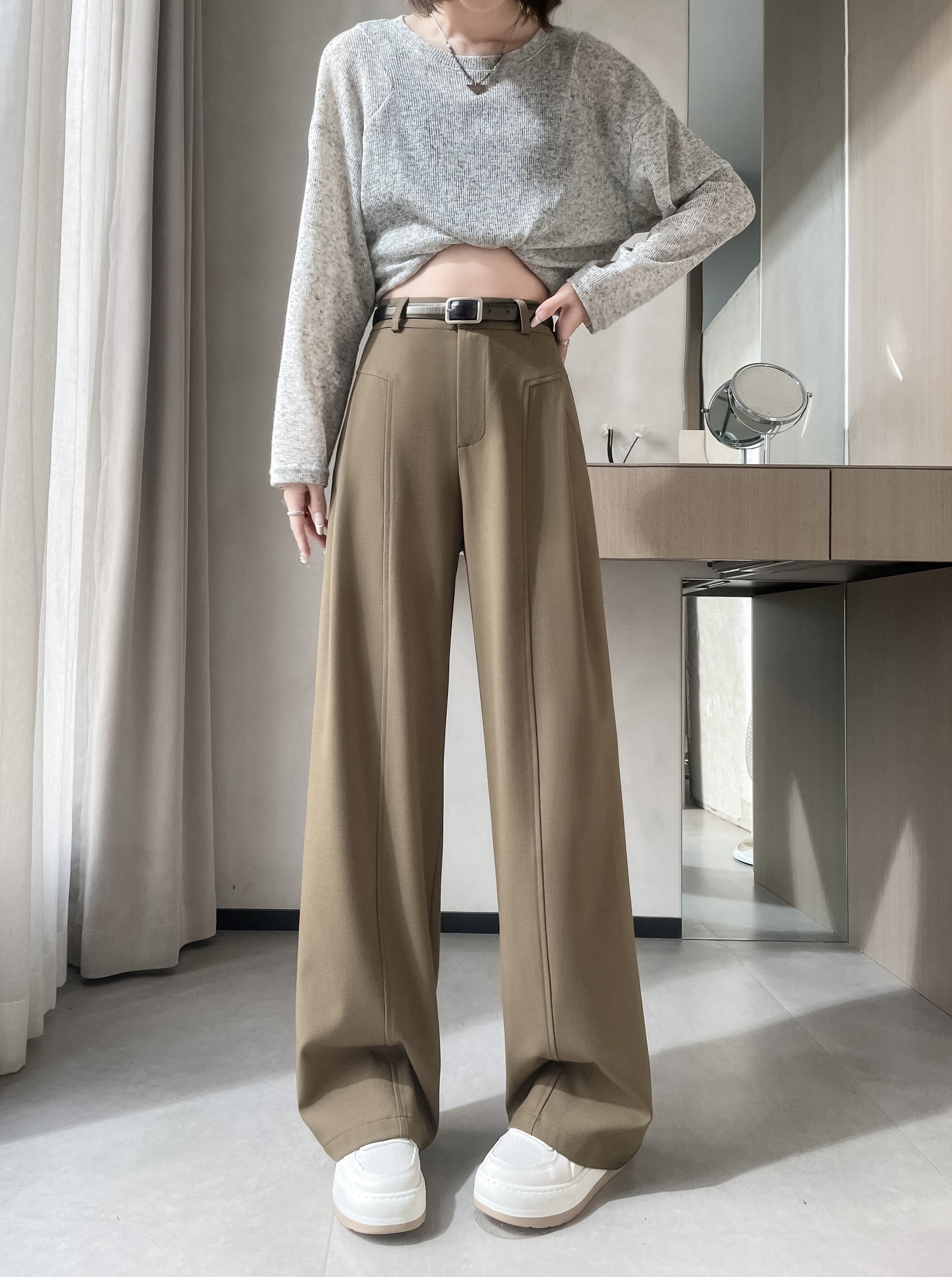 Straight-leg Trousers