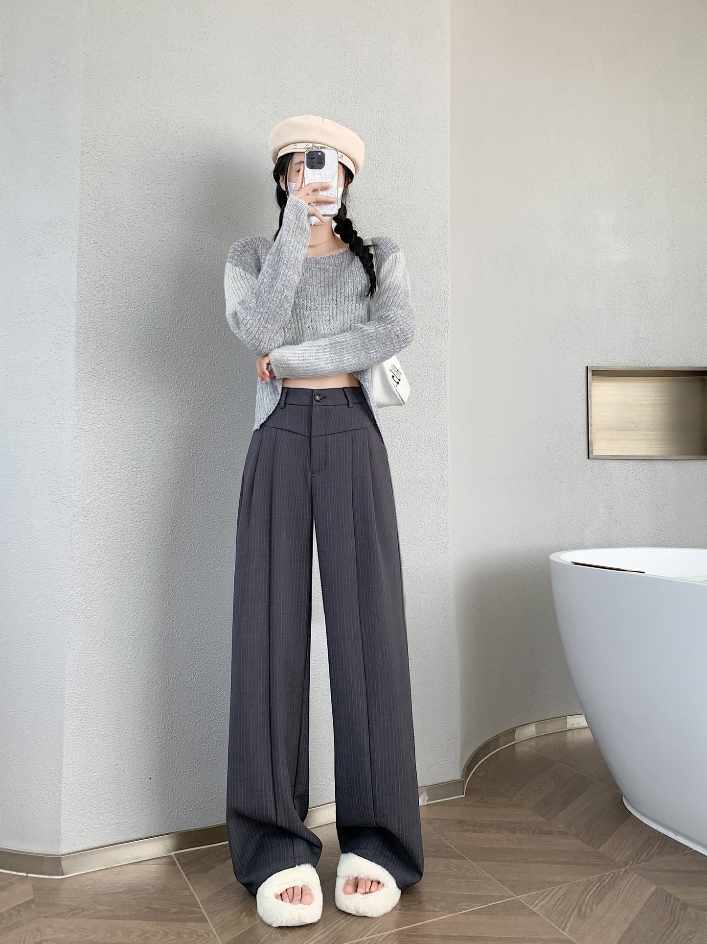 Straight-leg Trousers