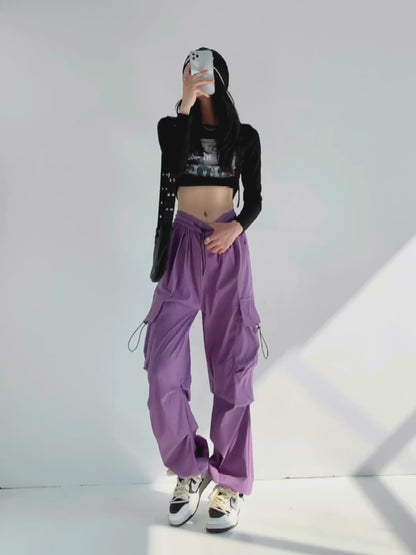 Breathable Quick-Drying Thin High-Waisted Draping Harem Pants