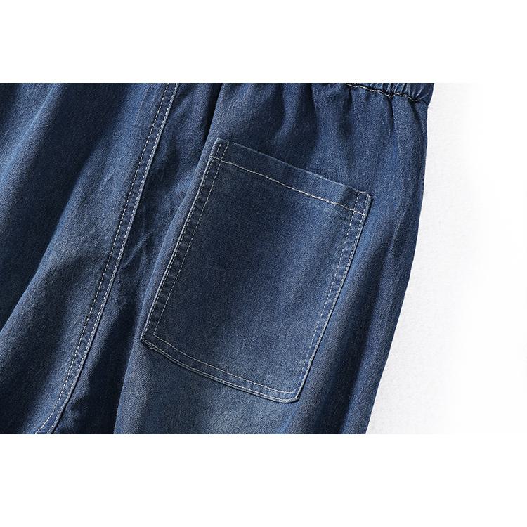 جينز كابري واسع الساق محفور بتصميم نحيل