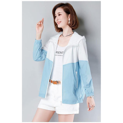 UV-Protective Casual Loose Fit Breathable Cropped Windbreaker