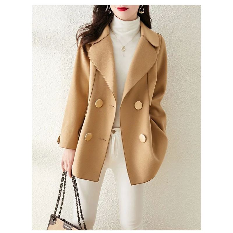 Double-Breasted Loose Fit Casual Versatile Car Coat