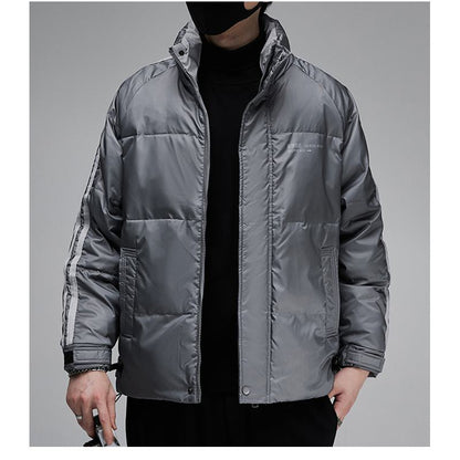 Lightweight White Duck Down Stand-Up Collar Thickened Down Jacket