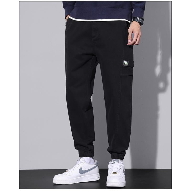 Versatile Tapered Pure Cotton Trendy Elasticity Loose Fit Pants