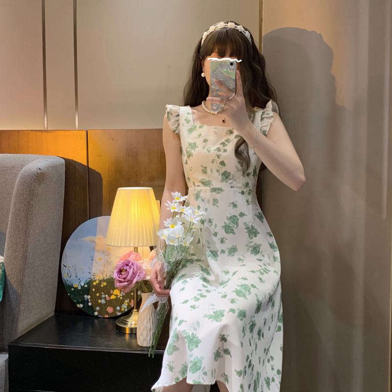 Niche Floral Print Dress