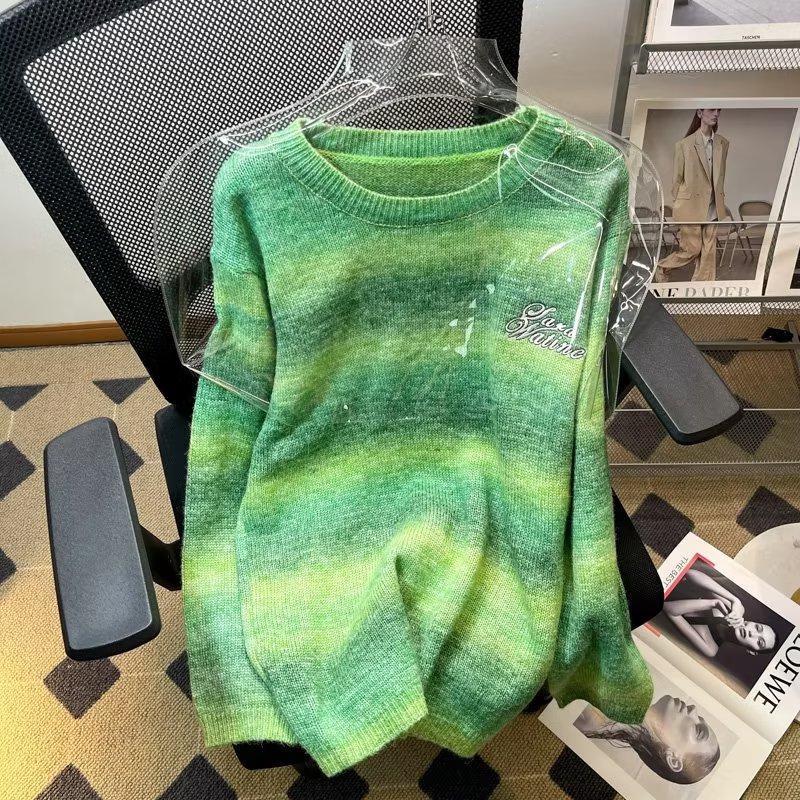 Tie-Dye Woolen Yarn Knitted Sweater
