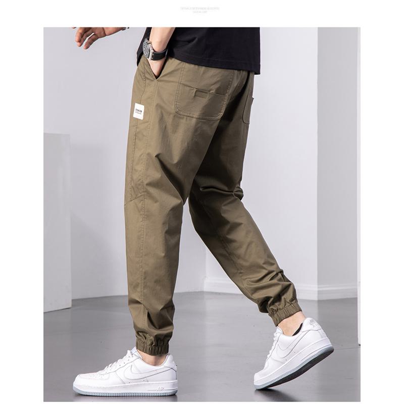 Loose-Fit Washed Workwear Versatile Pants