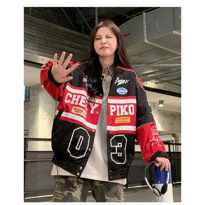 Retro Loose Fit Street Style Motorcycle Jacket