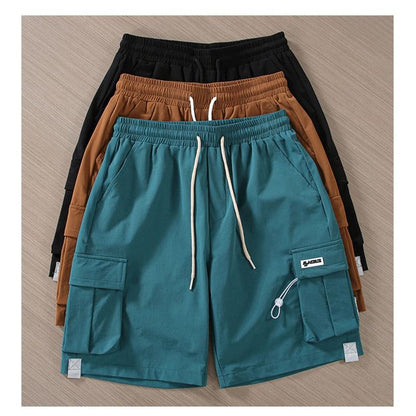 Shorts de trabajo versátiles y casuales con cintura ajustable estilo tendencia