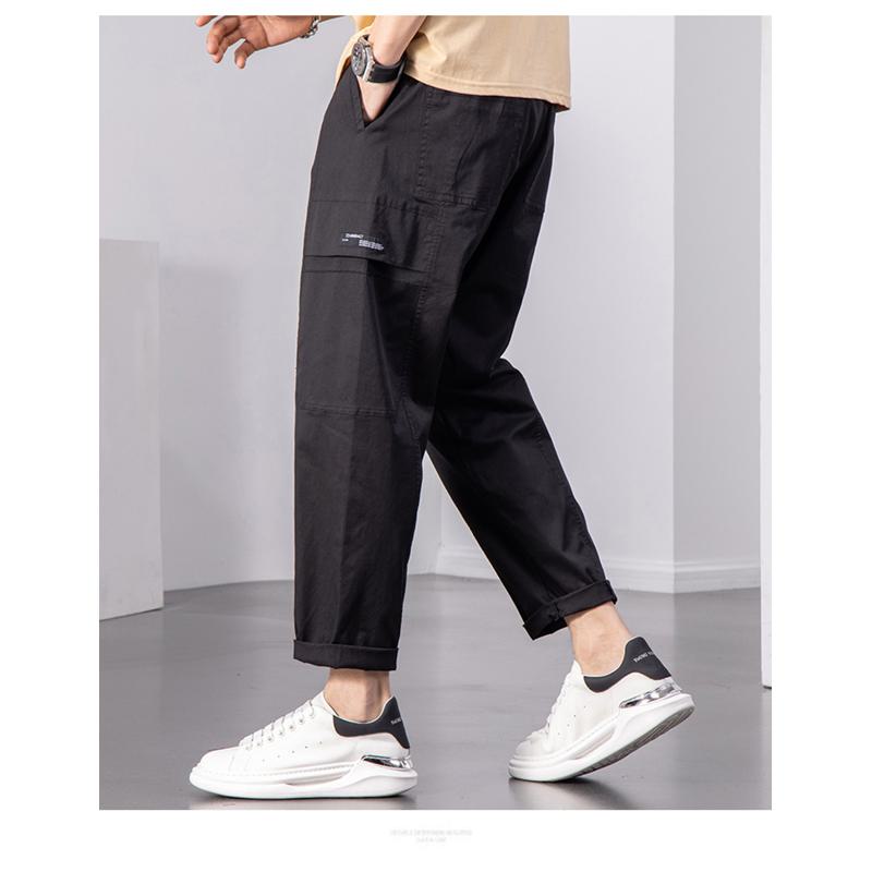 Pantalon léger et polyvalent de luxe, confortable et ample, avec une finition délavée