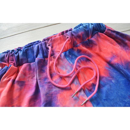 Yoga Tie Elasticity Loose Fit Sports Fitness Tie-Dye Running Sports Pants