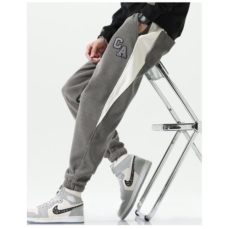 Tapered Loose Fit Patchwork Versatile Elasticity Sweatpant