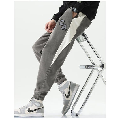 Pantalon de survêtement à coupe ample et élastique, avec patchwork polyvalent