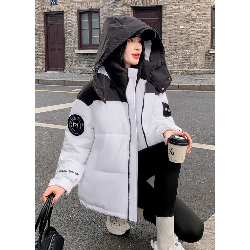 Cropped Hooded Loose Fit Thickened Puffer Jacket