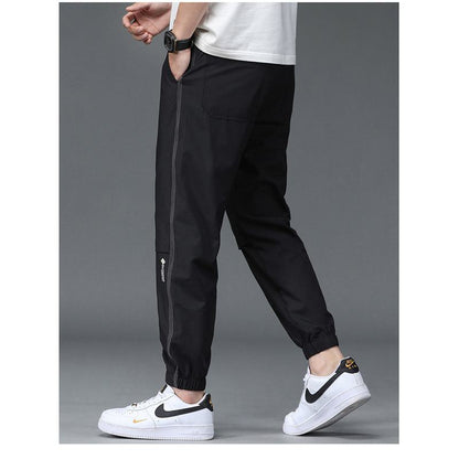 Thin Trendy Loose Fit Straight Tapered Elasticity Pants