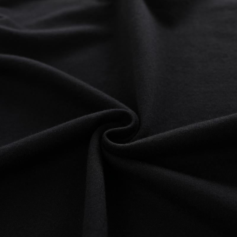 Conjunto de salón de algodón puro de manga corta y cuello en V, tejido ajustado