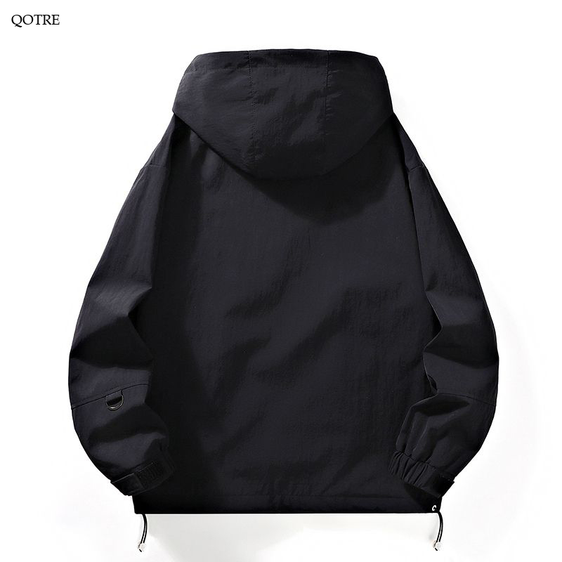 Veste à capuche imperméable et polyvalente de style vêtements de travail coupe-vent