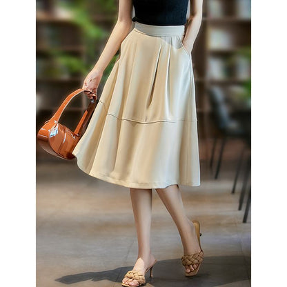 Versatile A-Line Slimming Solid Chic Skirt