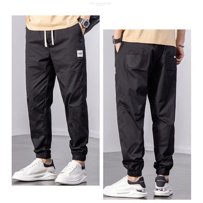 Loose-Fit Washed Workwear Versatile Pants