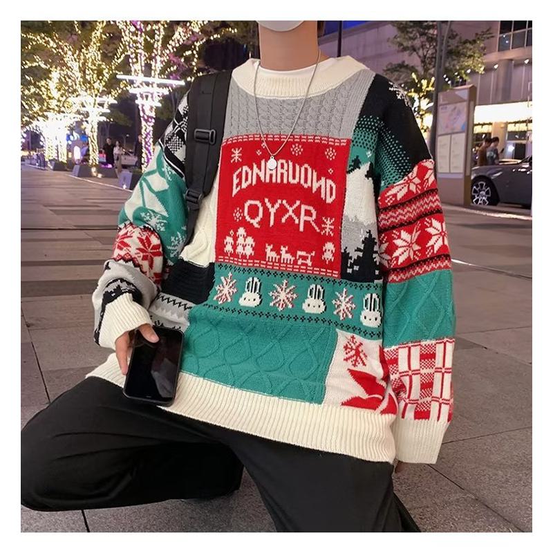 Round Neck Loose-Fit Lazy Knitted Sweater