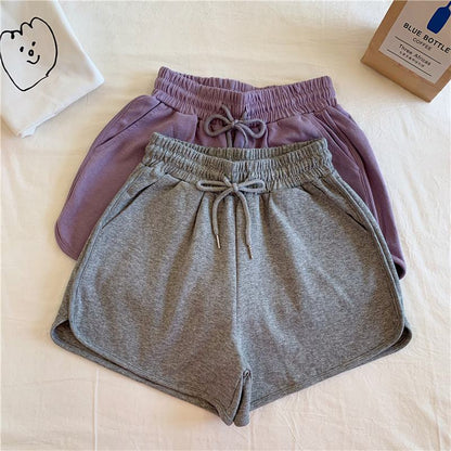 High-Waisted Worn Outside Thin Casual Loose Fit Sports Fish Scales Shorts