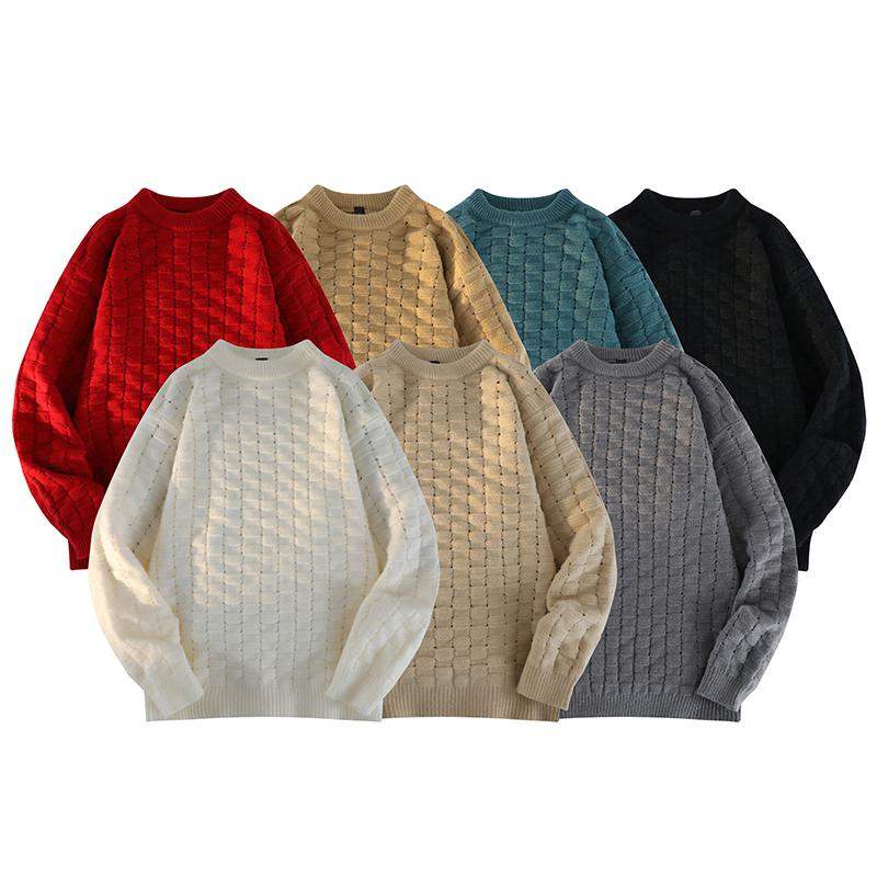 Round Neck Loose Fit Knitted Sweater