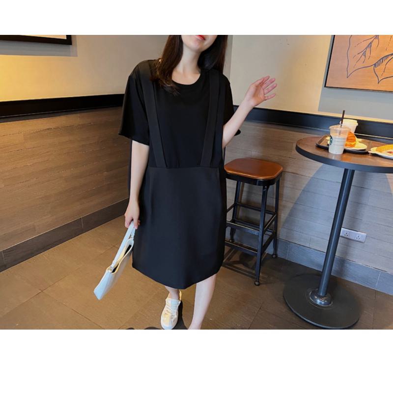 Chic Straight Casual Faux Two-Piece Loose Fit Dress