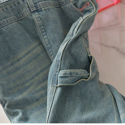 أوفرول جينز متعدد الاستخدامات ومخفض الوزن بتصميم بسيط