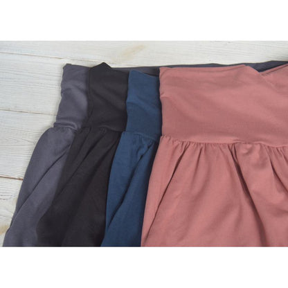 Pantalones deportivos multicolores sueltos de cintura alta con bolsillos para yoga y running.