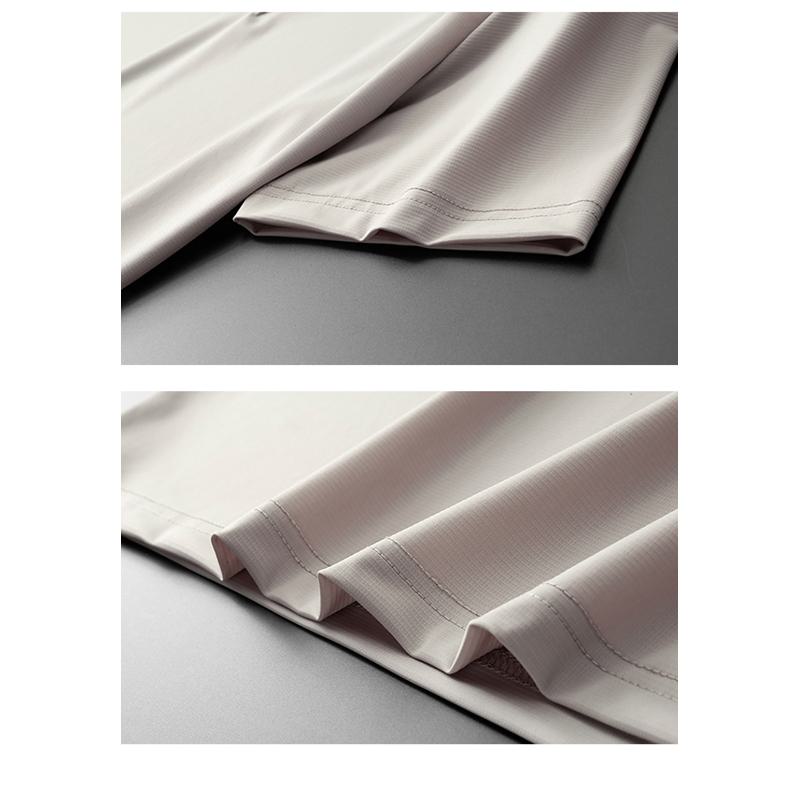 Premium Tencel Houndstooth Pressure-Bonded Lapel Wrinkle Resistant Silky Short Sleeve Polo Shirt