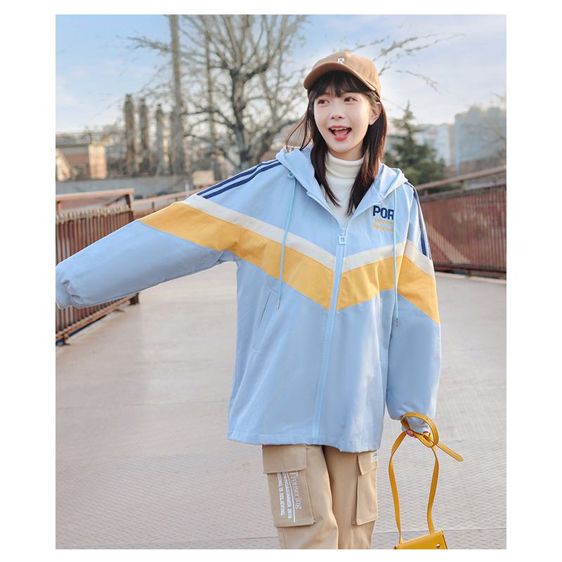 Casual Chic Thigh-Length Raincoat Hooded Jacket