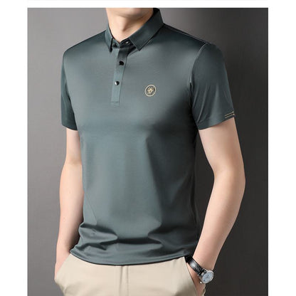 Business Premium Silky Casual Short Sleeve Polo Shirt
