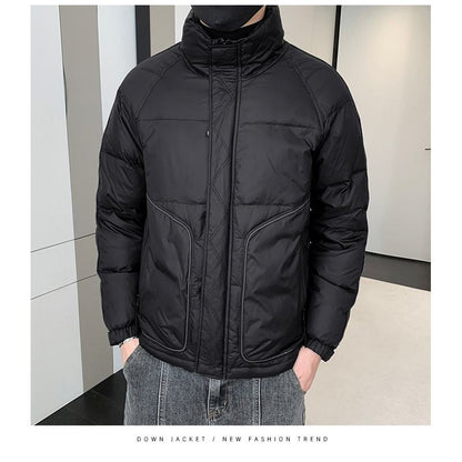 Business Style Trendy Cropped Warmth Down Jacket